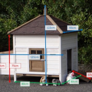 Dies sind die Abmessungen von Ambiance Large: 121×93×122 cm