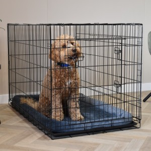 Hundekäfig mit Kissen · Profit XXL 122cm · 2-Türen · 122x74x80cm
