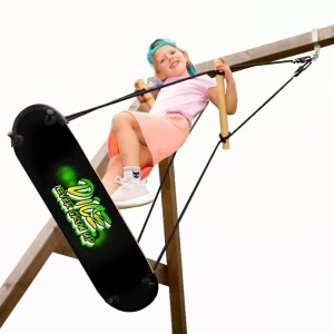 Skateboard Schaukel Schwarz • mit BR-Seil • max. 70kg