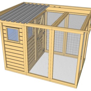Aviary Flex 3.2 mit nach hinten geneigten Dachpaneelen