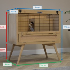 Meerschweinchenstall - Kaninchenkäfig Emma 74x44x79cm