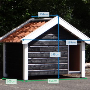 Hundehütte Snuf 193x134x143cm