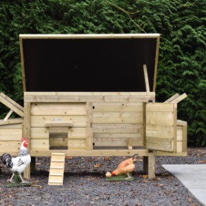 Hühner in Stil! Hühnerstall Eggy mit 2 Legenestern bietet Komfort und Praktikabilität in einem.