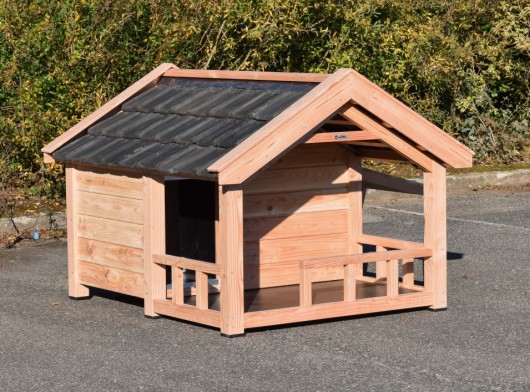 Hundehütte Reno isoliert mit Veranda 170x140x123cm