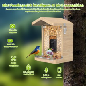 Das Sanilu Vogelfutterhaus verfügt über viele praktische Funktionen