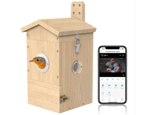 Sanilu-Vogelnistkasten mit Kamera inkl. Solarpanel