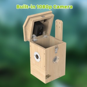 Der Sanilu-Vogelnistkasten hat eine integrierte 1080P-Kamera