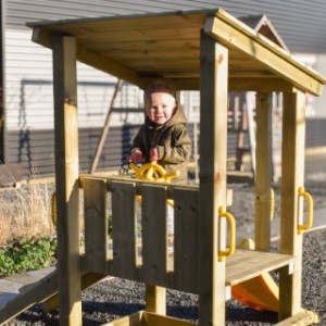 Spielturm Plan 60 ist herstellt aus imprägniertes Fichtenholz