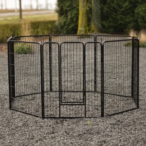 Freilaufgehege Octa Schwarz für Kleintiere - Höhe 100cm
