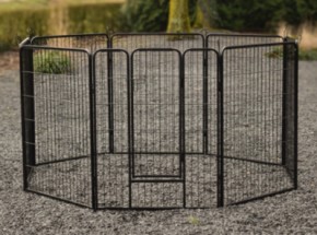 Freilaufgehege Octa Schwarz für Kleintiere - Höhe 100cm