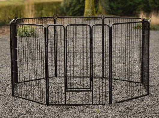 Freilaufgehege Octa Schwarz für Kleintiere - Höhe 100cm