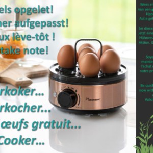 Gratis Eierkocher beim Kauf eines Hühnerstalls oder einer Voliere aus unserer Frühbucheraktion!