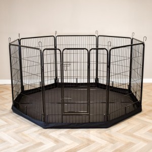 Die Bodenplane kann nur verwendet werden, wenn das Gehege achteckig aufgestellt ist