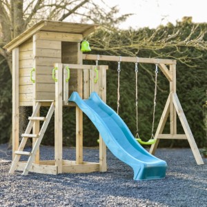 Spielgerät Cabin 120 mit Rutsche & Schaukel · imprägniertes Fichtenholz