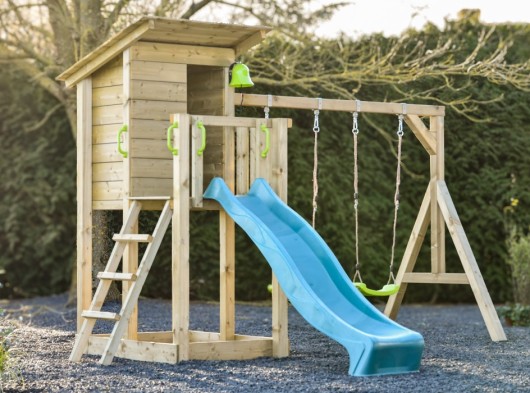 Spielgerät Cabin 120 mit Rutsche & Schaukel · imprägniertes Fichtenholz