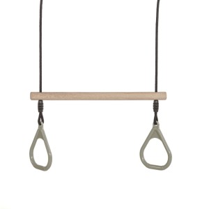 Holzringtrapez mit Kunststoffringen • Pastellgrün • BR-Seil