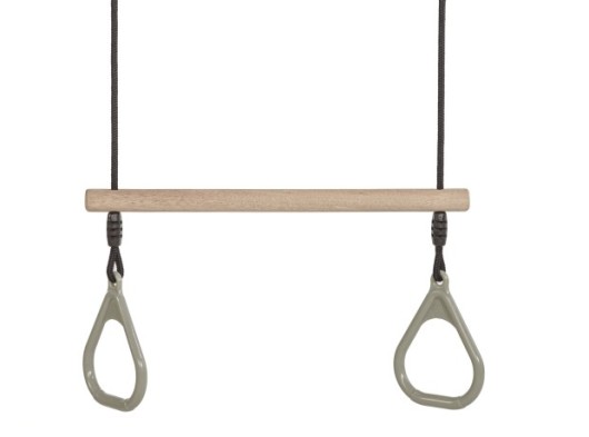 Holzringtrapez mit Kunststoffringen • Pastellgrün • BR-Seil