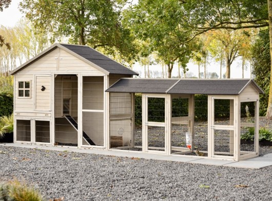 Kaninchenstall Holiday Large mit doppeltem Auslauf 489x100x195 cm