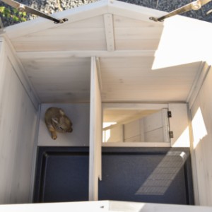 Der Meerschweinchenstall Annemieke hat 2 Etages