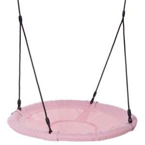 Nestschaukel Rondice pastellrosa • schwarz BR-Seil Ø 100 cm