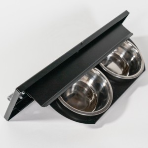 Drehbares Füttersystem Schwarz 40x11,5cm