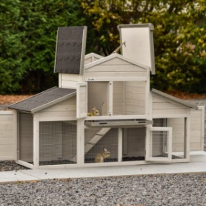 Der Meerschweinchenstall Annemieke hat viele Türen