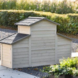 Schauen Sie sich den Meerschweinchenstall Annemieke von hinten an.