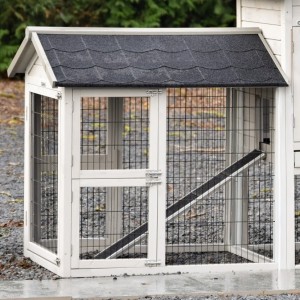 Anbau-Auslauf Space Medium Hellgrau Anti-Knabber 105x88x105 cm