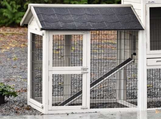 Anbau-Auslauf Space Medium Hellgrau Anti-Knabber 105x88x105 cm