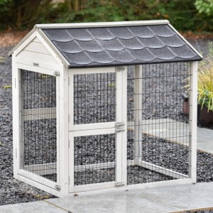 Zwischen-Auslauf Space Medium Hellgrau Anti-Knabber 97x88x104,5 cm