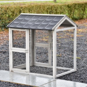 Zwischen-Auslauf Space Medium Hellgrau Anti-Knabber