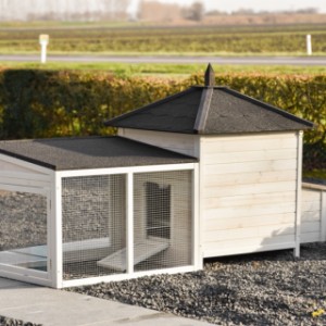 Werfen Sie einen Blick auf die Rückseite des Kaninchenstalls Ambiance Large