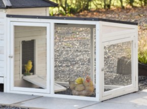 Anbau-Auslauf Ambiance Large mit Dachpappe-Dach 98×80×75 cm