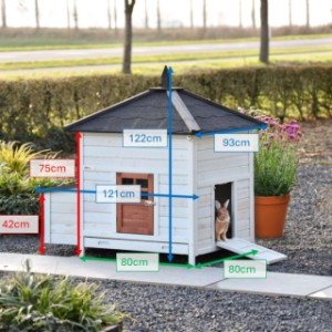 Dies sind die Abmessungen von Ambiance Large: 121×93×122 cm