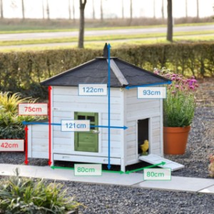 Dies sind die Abmessungen von Ambiance Large: 121×93×122 cm