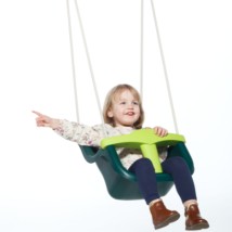 Babyschaukelsitz mit kinderfreundlichem BR-Seil, das nicht an kleinen Händen brennt.