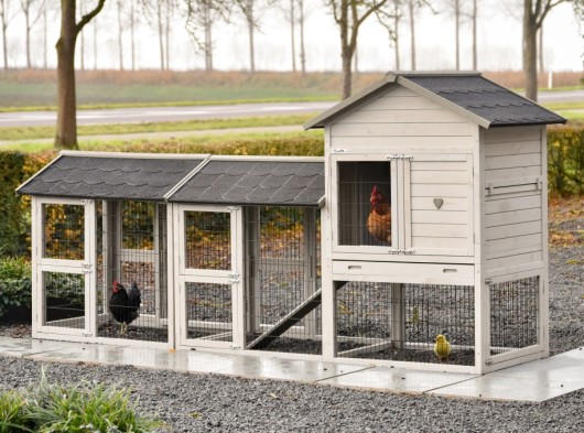 Prestige Medium Hellgrau mit 2 Ausläufen 297x91x150 cm