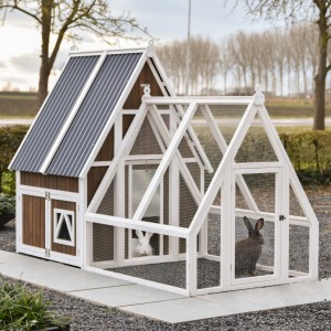 Kaninchenstall Pip mit Auslauf 130x249x180cm
