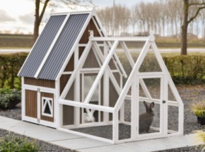 Kaninchenstall Pip mit Auslauf 130x249x180cm