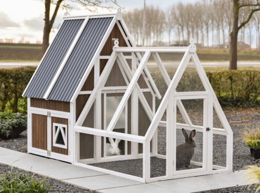 Kaninchenstall Pip mit Auslauf 130x249x180cm