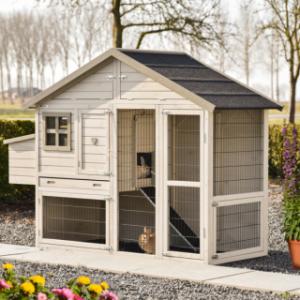 Der Kaninchenstall Holiday Medium ist geeignet für 2 à 4 Kaninchen