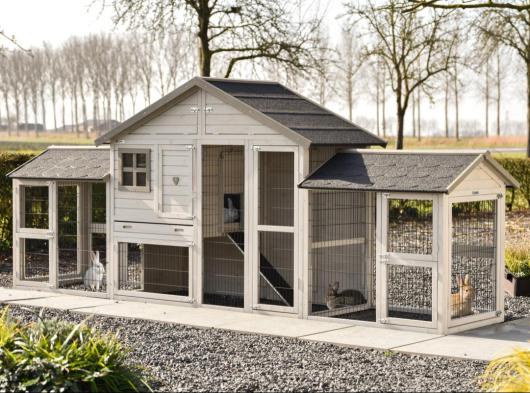 Kaninchenstall Holiday Medium Doppel 374x88x151cm