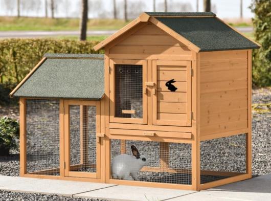 Kaninchenstall Action mit Auslauf links 151x95x118cm