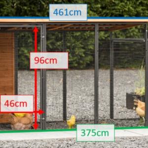 Verschiedene Abmessungen von der Hühnerstall Judy