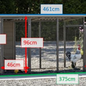 Einige Abmessungen von der Hühnerstall Judy