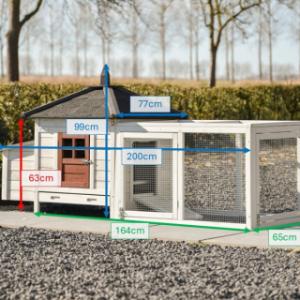 Kaninchenstall Ambiance Small mit Auslauf 200x77x99cm