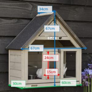 Verschiedene Abmessungen von der Voliere Matty