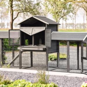 Kaninchenstall Prestige Large hat viele Türen