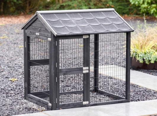 Zwischenauslauf Space Large Black Anti-Nage 125x83,5x129,6cm