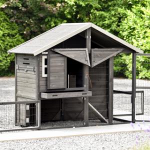 Kaninchenstall Holiday Medium Black hat viele praktische Türen